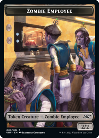 Zombie Employee // Balloon Double-Sided Token [Unfinity Tokens]